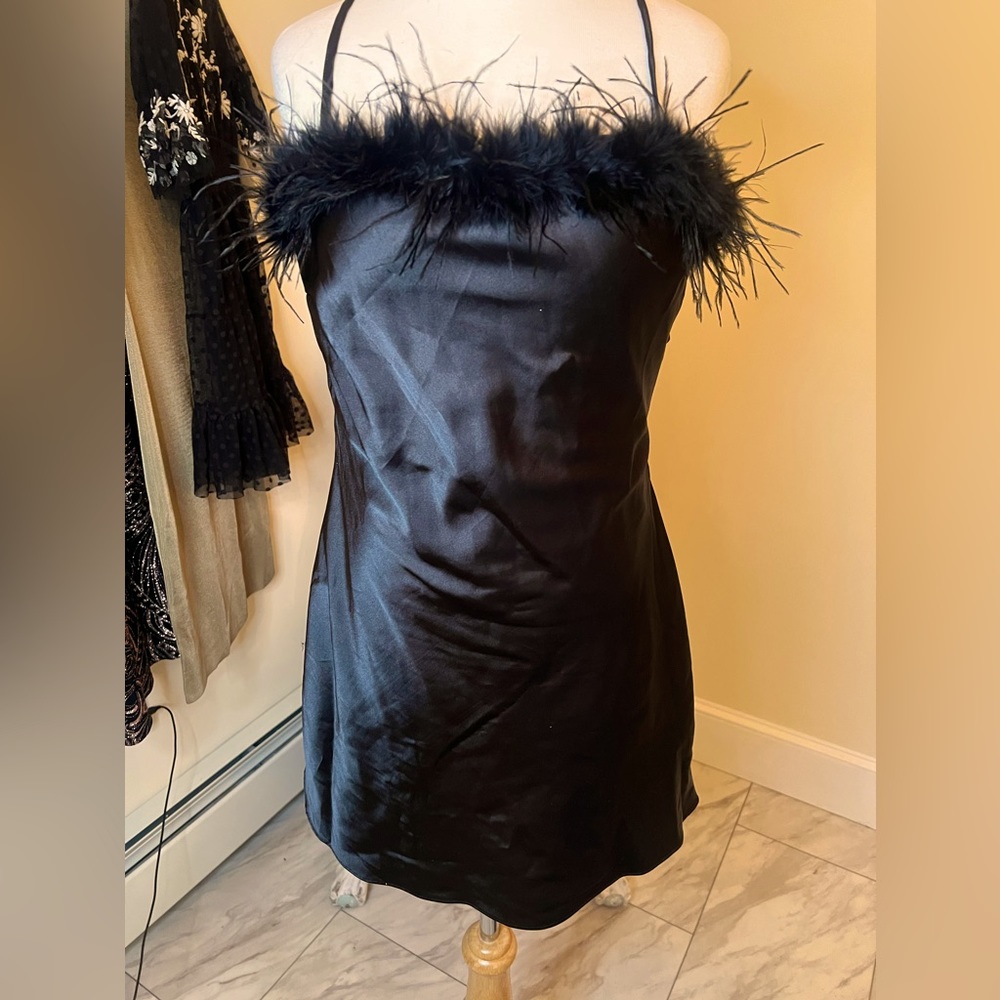 Silky black nighty